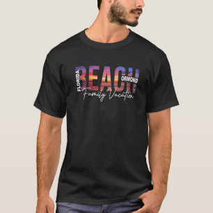 T-shirt Ormond Beach Palm Trees Beach Floride Vacances Fam