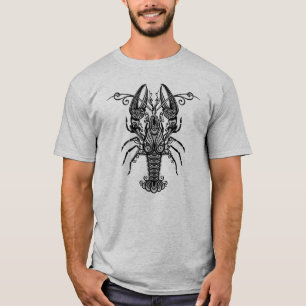 T-shirt orné du mandala tribal complexe du homard