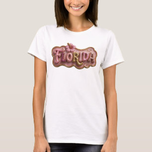 T-shirt Ornement en or Statement FLORIDA Texte 3D