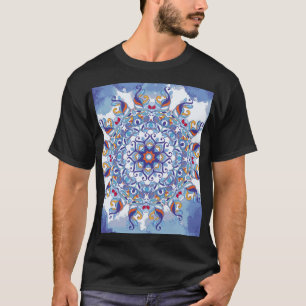 T-shirt Ornement floral, design artistique.