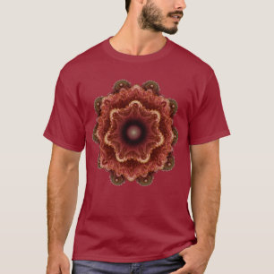 T-shirt Ornement rouge fantaisie fractal