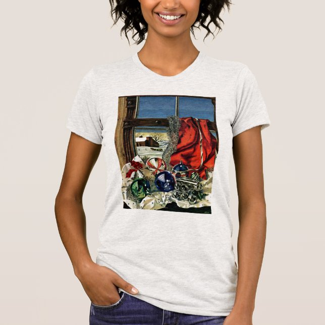 T-shirt Ornements de Noël (Devant)