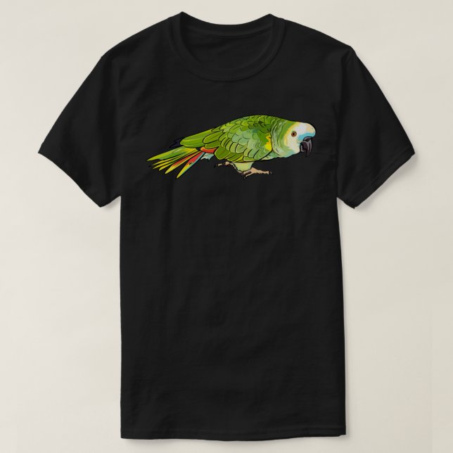 T-shirt Ornery Blue Frontière Amazon Parrot 1 (Design devant)