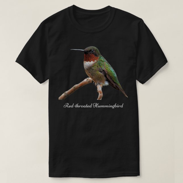 T-shirt Ornithologie des colibris redessinés Dadoko (Design devant)