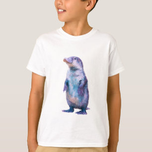 T-shirt Ornithorynque debout fantaisiste pastel pour enfan