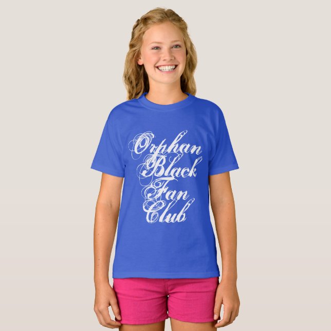 T-shirt Orphan Black fan club en écriture rustique (Devant entier)