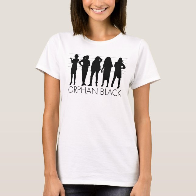 T-shirt Orphelin noir | Silhouette de caractère (Devant)