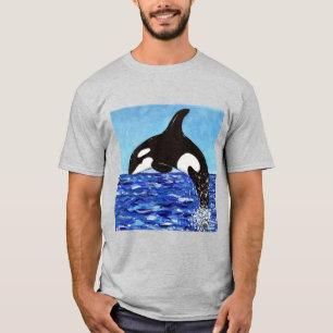 T-shirt Orque dans la peinture bleue