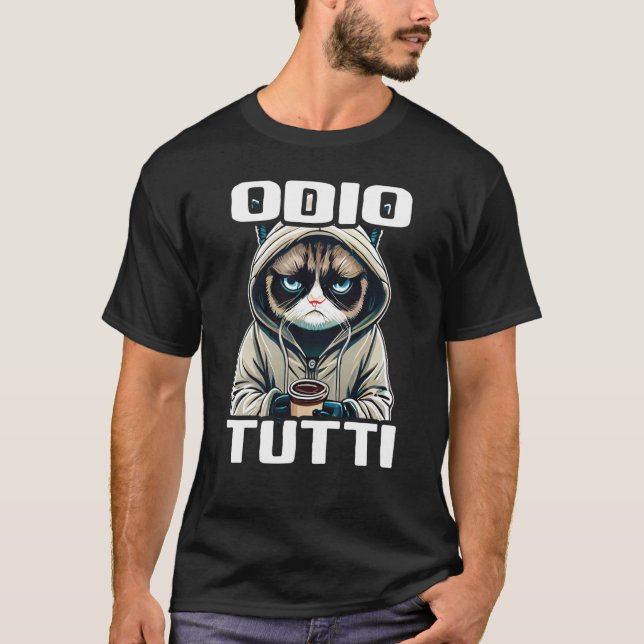 T-shirt Orso Divertente Regalo I Hate People I Odio Tutti  (Devant)