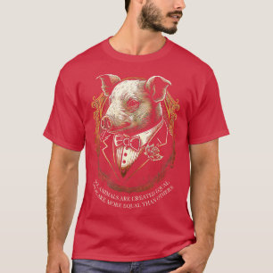 T-shirt Orwell Animal Farm Certains Sont Plus Égal À Bloc 