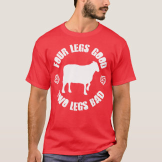 T-shirt Orwell Animal Farm Quatre Jambes Bon Deux Jambes M