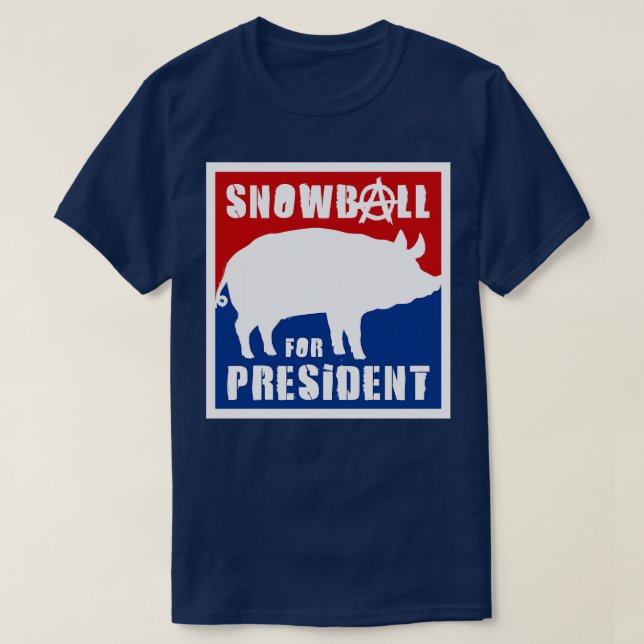 T-shirt Orwell Animal Farm Snowball Président (Design devant)