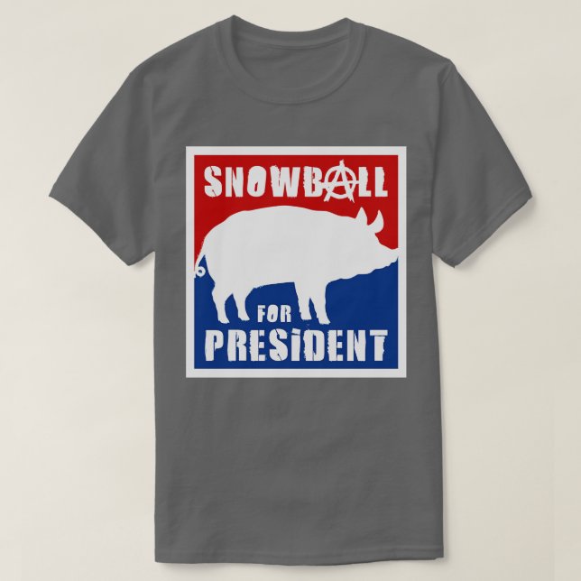 T-shirt Orwell Animal Farm Snowball Président (Design devant)