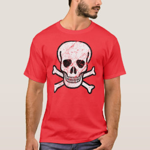 T-shirt Os de crâne et de croix, cru