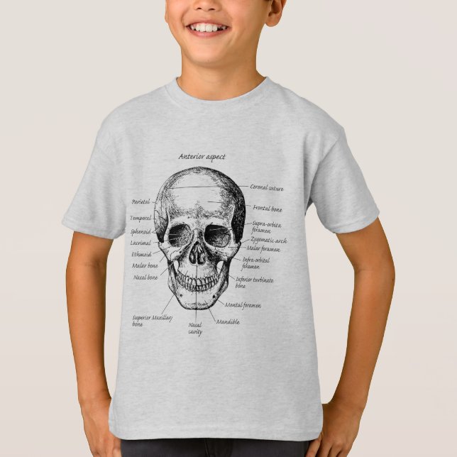 T-shirt Os du crâne humain (Devant)