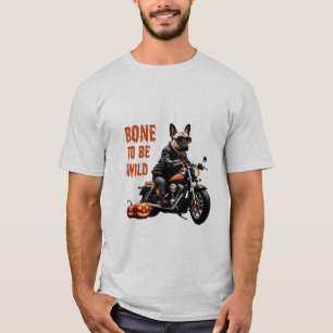 T-shirt Os en liberté - Pug motard à moto   Drôle 