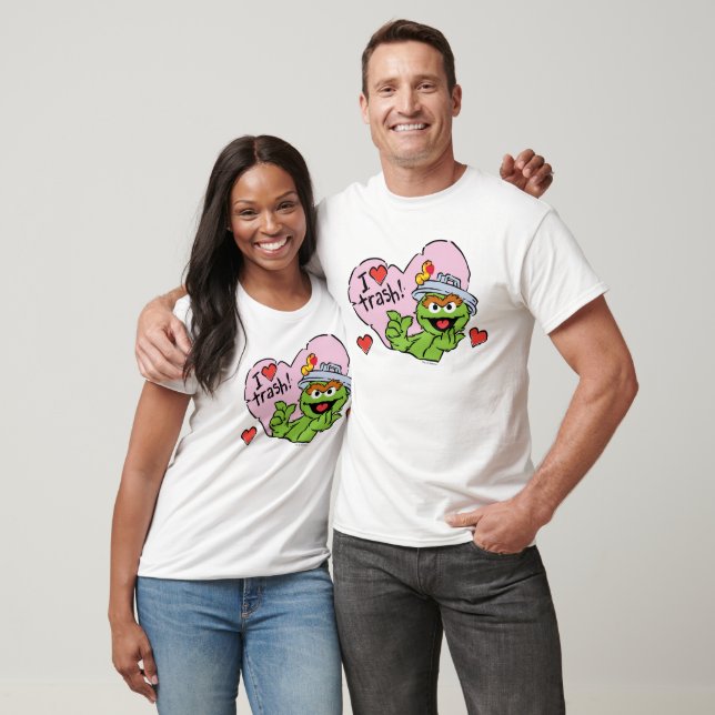 T-shirt Oscar "I Love Trash" Valentine (Unisexe)
