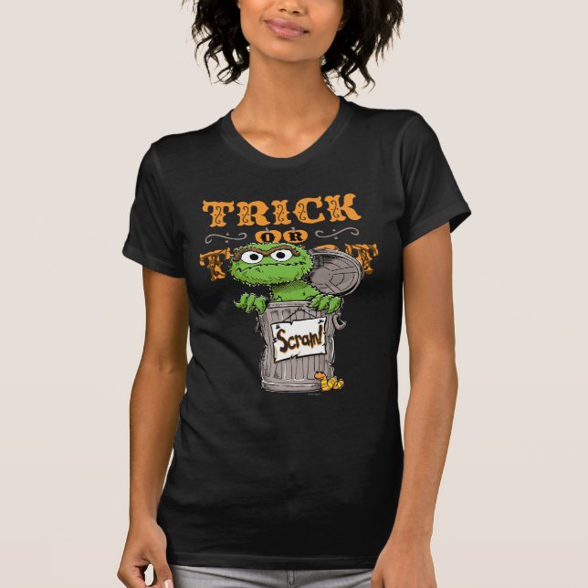 T-shirt Oscar the Grouch - Trick or Treat, Scram! (Devant)