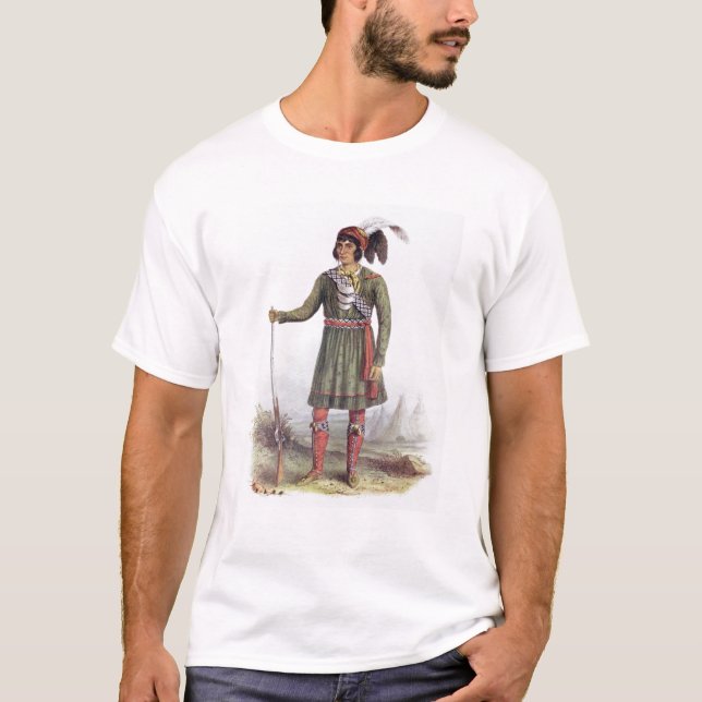 T-shirt Osceola ou "Soleil Levant", un chef de Seminole (Devant)