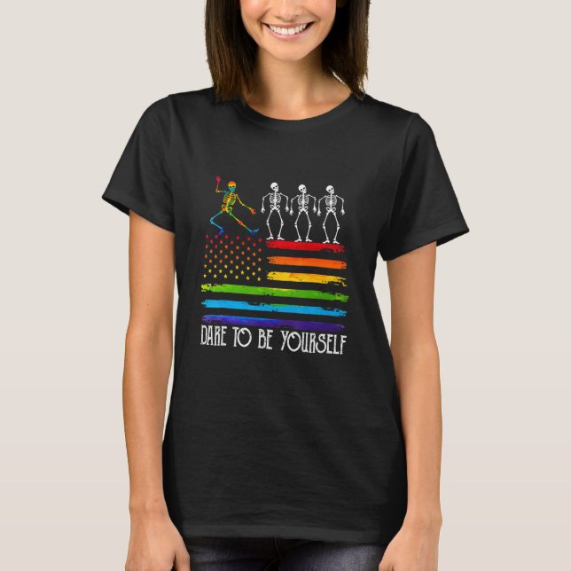 T-shirt Osez Être Vous-Même Mignonne Lgbt Pride Danse Dépl (Devant)