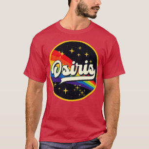 T-shirt Osiris Arc En Ciel Dans L'Espace Style Vintage