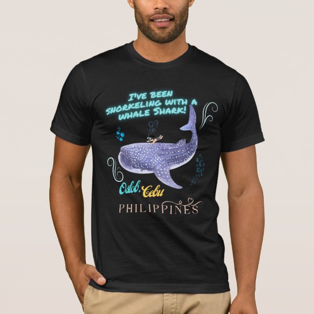 T-shirt Oslob Whale Shark Snorkeling (Devant)