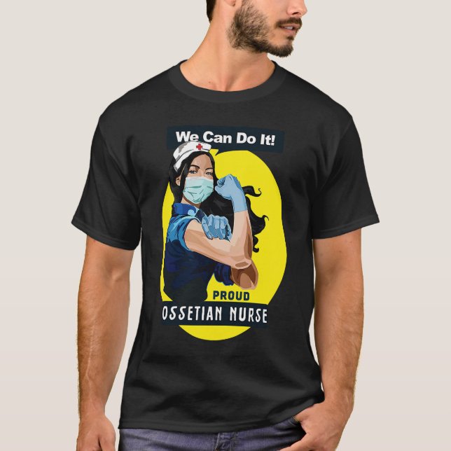 T-shirt Ossétie Fier Travailleur De Première Ligne Rosie R (Devant)