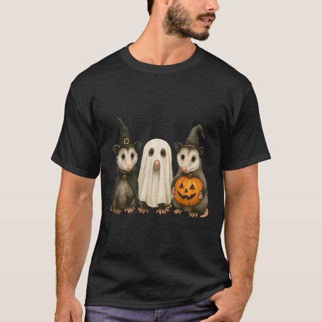 T-shirt Ossum Halloween Ssum Witch Ghost Pumpkin  (Devant)
