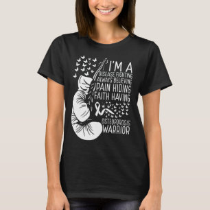 T-shirt Ostéoporosis Warrior Awareness Ribbon Disease