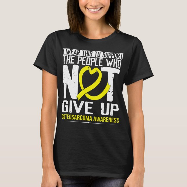 T-shirt Ostéosarcome Sensibilisation au cancer de l'os jau (Devant)