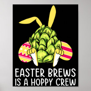 T-Shirt Osterhase Bier trinkender Hase Poster