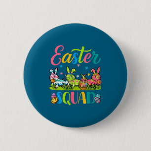 T-Shirt Ostern-Team Bunter Hase Vollbart Button