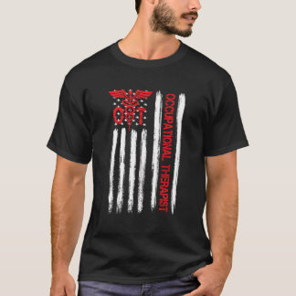 T-shirt Ot ergothérapie American Flag Therapist Mo