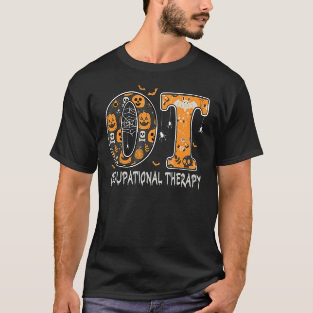 T-shirt OT ergothérapie thérapeute Halloween OTA sp (Devant)