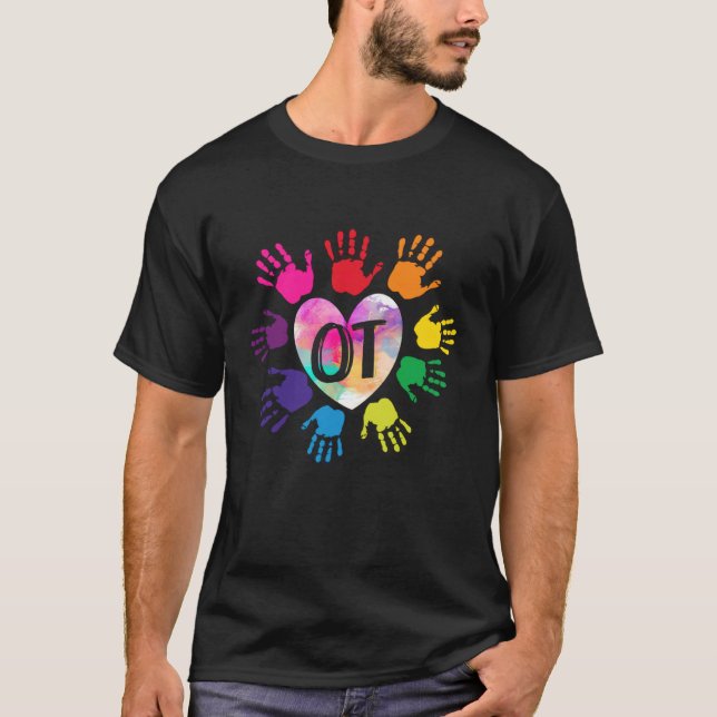 T-shirt OT Hand Heart Occupational Therapy Therapist Teach (Devant)