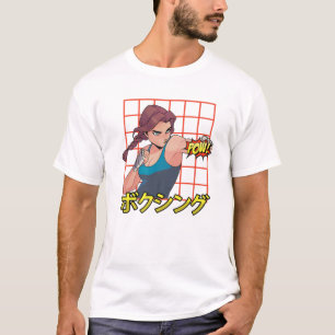 T-shirt Otaku - Anime Boxer Girl - Manga Japonais Aesthet