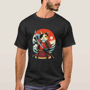 T-shirt Otaku Chat Tricolore Samouraï