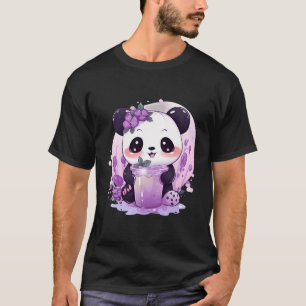 T-shirt Otaku Kawaii Anime Panda Boit Boba Tea Bubble
