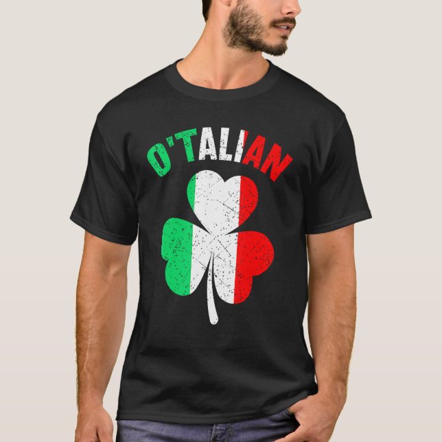 T-shirt O'talian Funny Italian Irish Relationship St Patri (Devant)