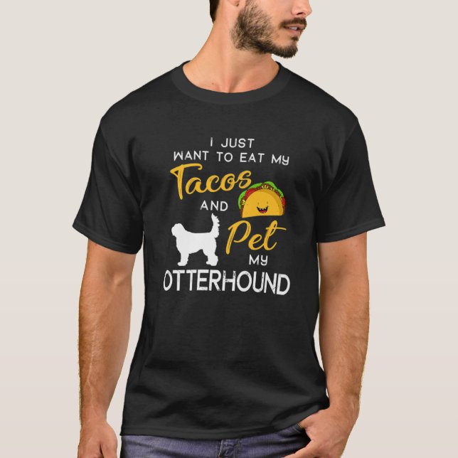 T-shirt Oterhound Chien Tacos Aîné propriétaire Noël Anniv (Devant)