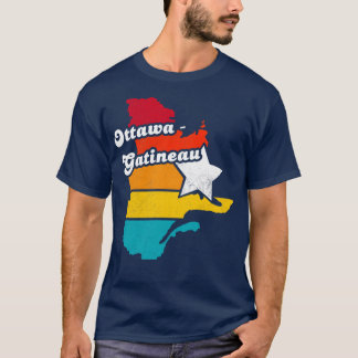 T-shirt Ottawa Québec Canada Souvenir Vintage en détresse