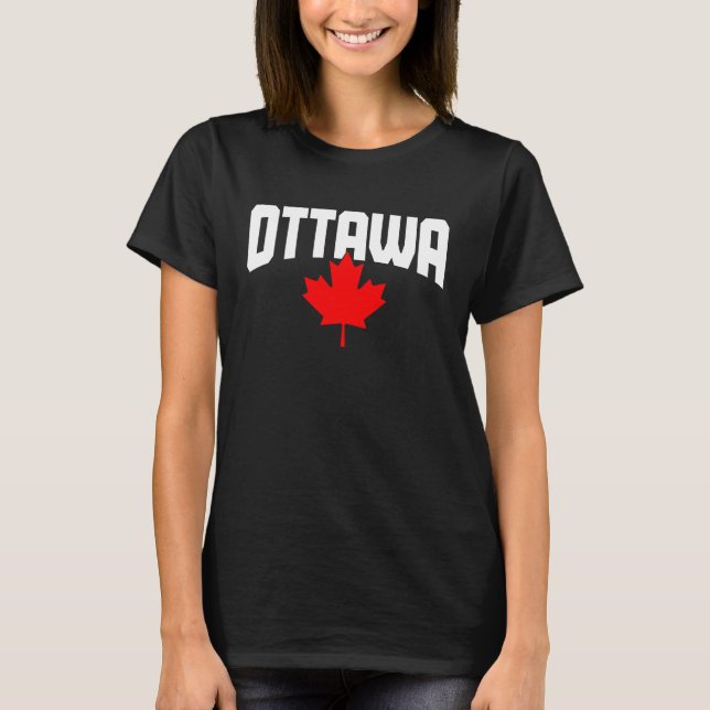 T-shirt Ottawa Quebec Maple Leaf Canada Canadian Flag Prid (Devant)