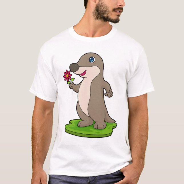 T-shirt Otter à fleurs (Devant)
