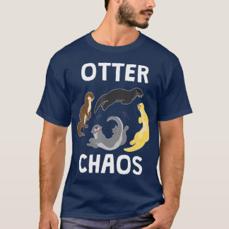 T-shirt Otter Chaos Animaux Enfants Filles Garçons Femmes 