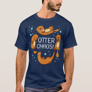 T-shirt Otter Chaos For Kids Cute Sleeping Pajama 