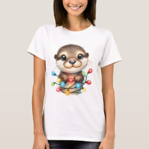 T-shirt Otter de Noël