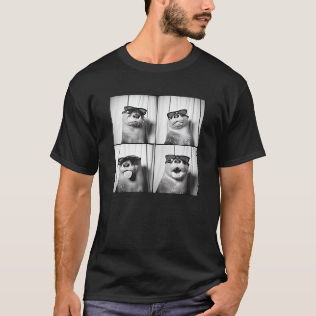 T-shirt Otter Drôle Dans Les Lunettes De Soleil Aimer Otte (Devant)