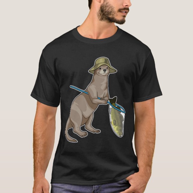 T-shirt Otter Fisher filet de pêche Poisson (Devant)