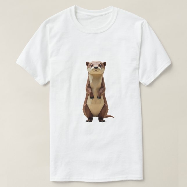 T-shirt Otter géométrique (Design devant)