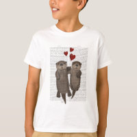 Otters tenant les mains